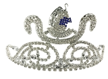 Daughter of Isis Crown silver tone white rhinestones